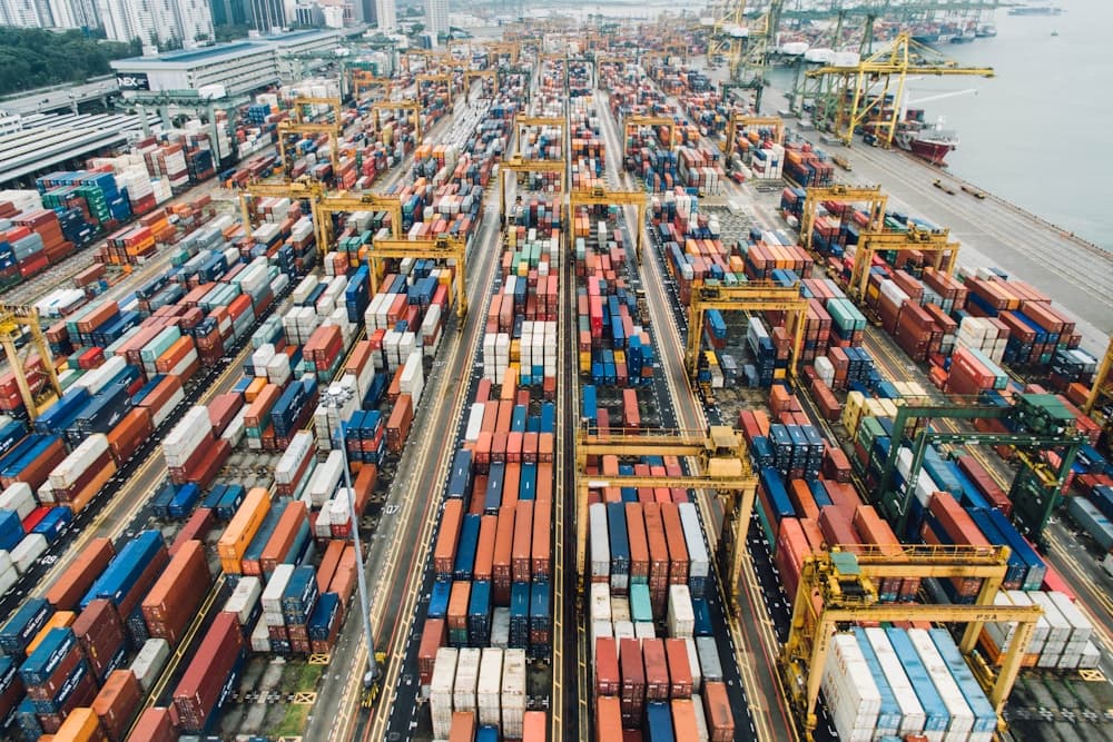 Container ship and cargo terminal